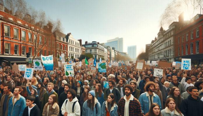 Manifestación por falta de agua