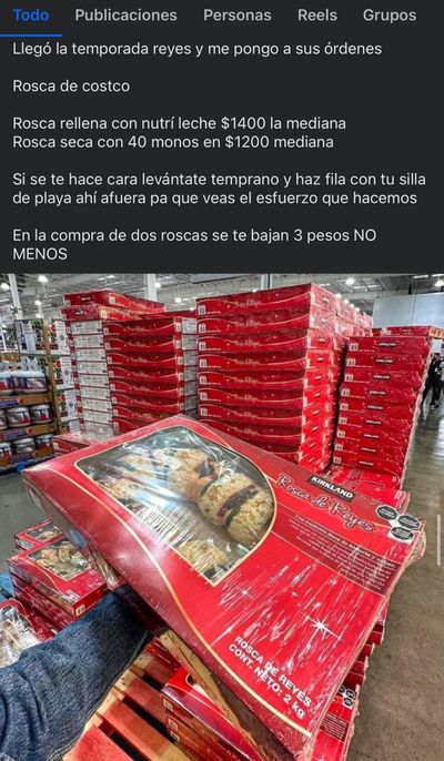 Publicación de rosca de revendedor de Costco