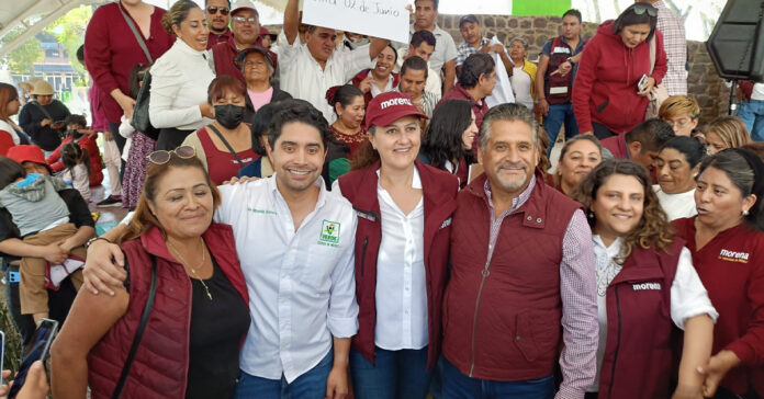Mónica Nemer y Luis Miranda inician campaña en Toluca
