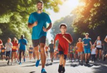 Alertan por “carreras fantasmas” en México; corredores denuncian fraudes y robo de datos personales Padre e hijo en una carrera