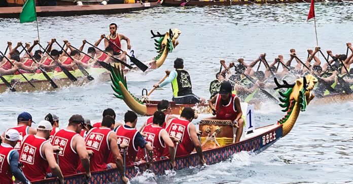 Festival bote de dragón-china