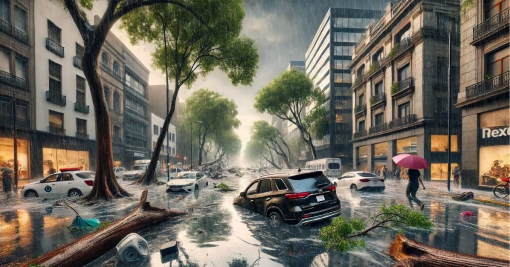 Lluvias intensas provocan inundaciones y cortes de energía en Toluca