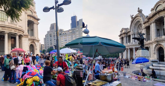 El Palacio de Bellas Artes de CDMX se convirtió en un Tianguis