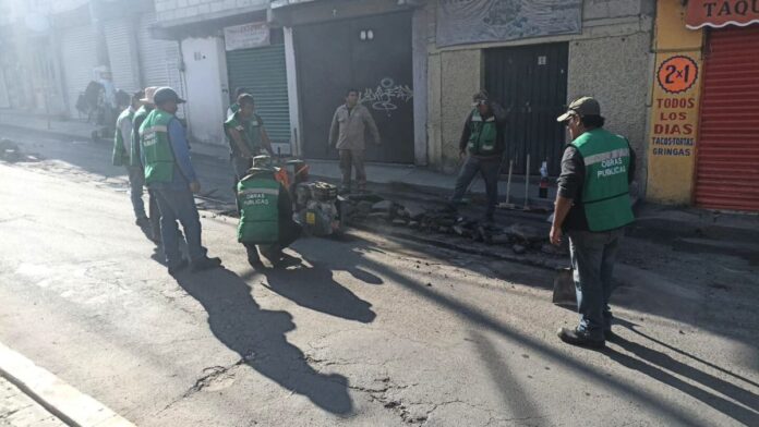Trabajos de reparación- Av. Guadalupe Victoria- Ocoyoacac