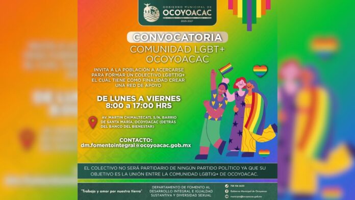 Ocoyoacac convocatoria colectivo LGBT+