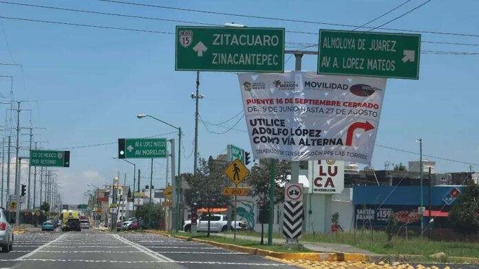 Cierre vial-avenida Solidaridad Las Torres-Toluca