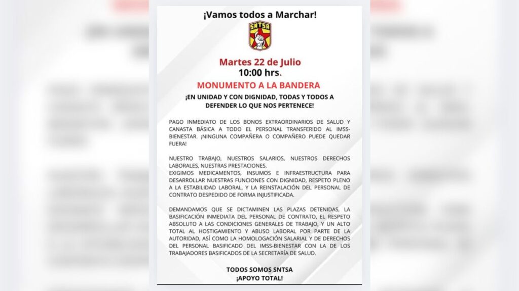 Marcha trabajadores-Sector Salud