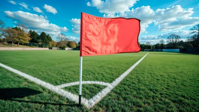 Bandera en una cancha-Imagen obtenida de Freepik