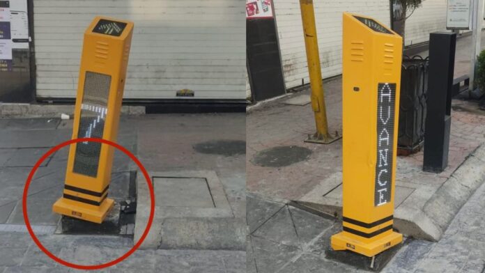 Daño paso peatonal inteligente-Toluca