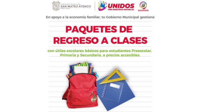 Paquete de útiles escolares-San Mateo Atenco