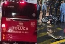 Motociclista pierde la vida tras choque con combi en Almoloya de Juárez; una mujer resulta lesionada Accidente-Transporte público-Toluca-Motociclistas