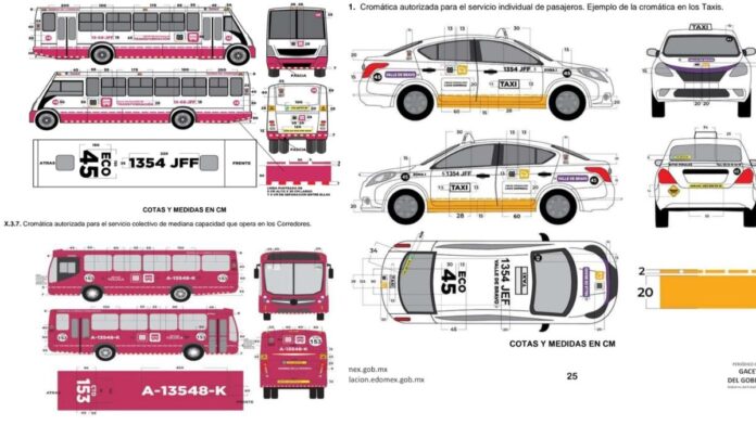 Nueva cromática-Transporte público-Edomex