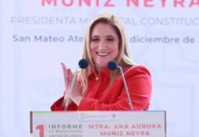 Ana Muñiz Neyra presenta su Primer Informe de Resultados y destaca avances históricos en San Mateo Atenco