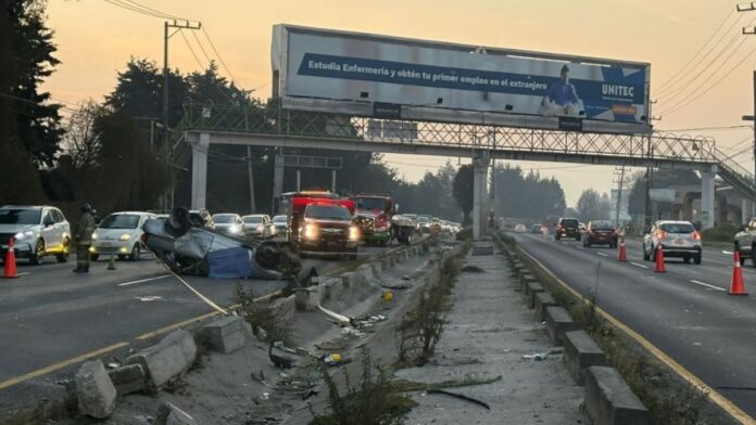 Doble accidente-Toluca-Tenango-Metepec. Imagen obtenida de: Reporte valle de Toluca.