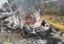 Incendio de taxi con pirotecnia en la México–Toluca deja tres personas lesionadas en Lerma Incendio-taxi-pirotecnia