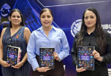 Nereida Berenice Ávalos visibiliza la urgencia de combatir la violencia digital de género durante la FIL Guadalajara Nereida Berenice Ávalos Vázquez, Gloria Ramirez Hernandez y Monica Arali Soto Fregoso