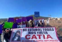 Bloquean carretera Panamericana para exigir búsqueda de Catia desaparecida en Acambay Protestan Familiares-Catia-Desaparecida