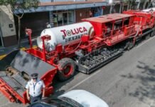 Con maquinaria de alta tecnología, Toluca arranca modernización de la avenida Gómez Farías Diablo Dragón- Maquinaria-Toluca