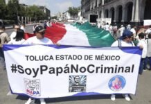 Protesta de padres visibiliza desigualdad en procesos legales de familia en Toluca Marcha-“Soy papá no criminal”-Toluca