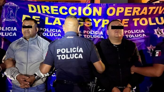 Policía de Toluca-detención por robo de autopartes Policía de Toluca-detención por robo de autopartes