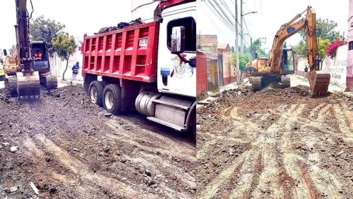 San Mateo Atenco inicia pavimentación de la calle José Vicente Villada en el Barrio Santiago