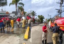 Trabajos de limpieza en Avenida Juárez; autoridades piden circular con precaución en San Mateo Atenco trabajos de limpieza en san mateo atenco