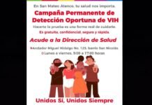 San Mateo Atenco ofrece pruebas gratuitas de VIH para fortalecer la prevención y el diagnóstico oportuno San Mateo Atenco ofrece pruebas gratuitas de VIH para fortalecer la prevención y el diagnóstico oportuno