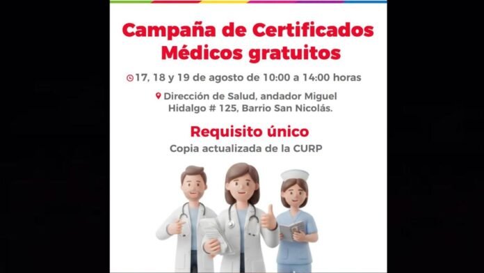 Certificado médico gratuito en San Mateo Atenco: fechas y requisitos para el regreso a clases