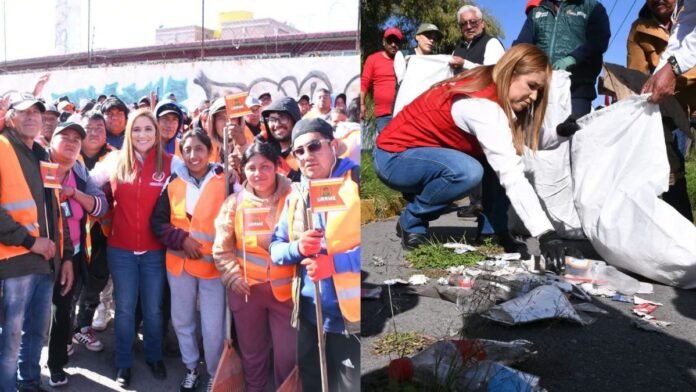 San Mateo Atenco realiza jornada de limpieza para mejorar sus calles y cuidar el medio ambiente