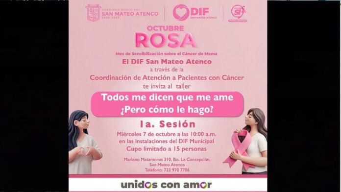 San Mateo Atenco impulsa taller para acompañar emocionalmente a sobrevivientes de cáncer de mama San Mateo Atenco impulsa taller para acompañar emocionalmente a sobrevivientes de cáncer de mama
