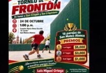 Luis Miguel Ortega invita al torneo de frontón gratuito en San Mateo Atenco este 24 de octubre Torneo de Fronton