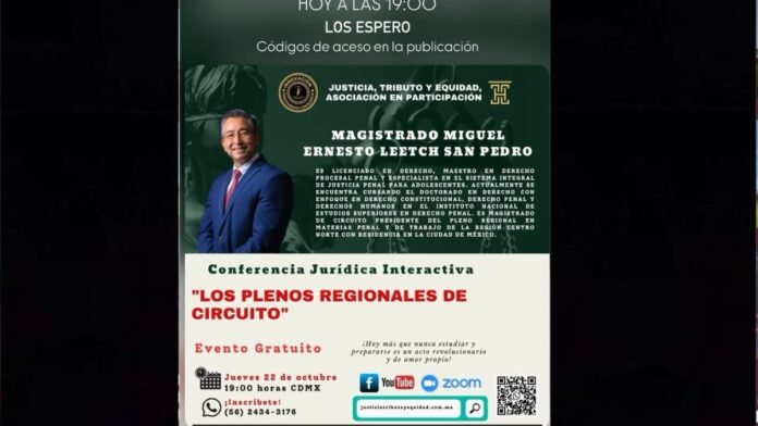 Conferencia gratuita sobre Plenos Regionales de Circuito con Miguel Ernesto Leetch San Pedro Conferencia gratuita sobre Plenos Regionales de Circuito con Miguel Ernesto Leetch San Pedro