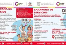Caravana de Servicios DIF llega a Colonia Reforma, San Mateo Atenco: miércoles 28 de octubre Caravana de servios en San Mateo Atenco